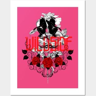 Wildside roses, devil angel design Posters and Art